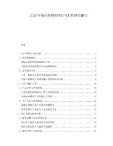 2025年液體防銹劑項(xiàng)目可行性研究報(bào)告