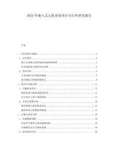2025年嵌入式人機(jī)界面項(xiàng)目可行性研究報(bào)告