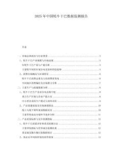 2025年中國牦牛干巴數據監測報告