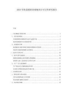 2025年軌道硬密封球閥項(xiàng)目可行性研究報(bào)告