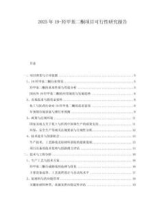 2025年19-羥甲基二酮項(xiàng)目可行性研究報告