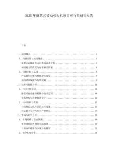 2025年磨芯式被動張力機項目可行性研究報告