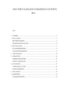 2025年樓宇自動(dòng)化及綜合布線系統(tǒng)項(xiàng)目可行性研究報(bào)告