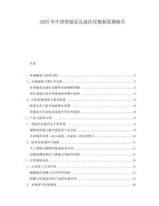 2025年中國智能雷達(dá)液位儀數(shù)據(jù)監(jiān)測(cè)報(bào)告