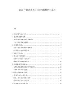 2025年自動聚光燈項目可行性研究報告