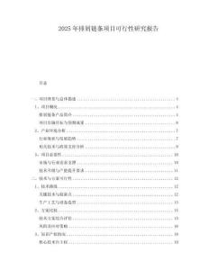 2025年排屑鏈條項(xiàng)目可行性研究報告
