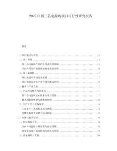 2025年圓三芯電源線項目可行性研究報告