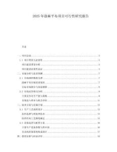 2025年滌麻平布項目可行性研究報告
