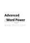 [分級詞匯系列教材][6]Advanced Word Power