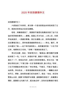 2025年回到唐朝作文