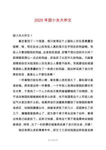 2025年因小失大作文