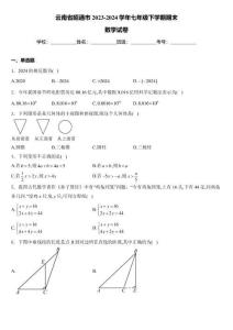 【初一數(shù)學(xué)】云南省昭通市2023-2024學(xué)年七年級(jí)下學(xué)期7月期末考試數(shù)學(xué)試卷(含答案)