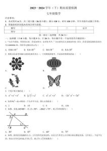 【初一數(shù)學(xué)】陜西省咸陽(yáng)市涇陽(yáng)縣2023-2024學(xué)年七年級(jí)下學(xué)期期末考試數(shù)學(xué)試卷(含答案)