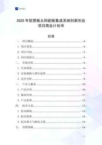 2025年鋁塑板太陽能板集成系統(tǒng)創(chuàng)新創(chuàng)業(yè)項目商業(yè)計劃書