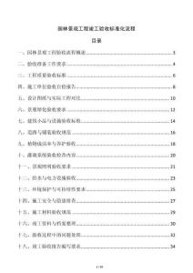 園林景觀工程竣工驗收標(biāo)準(zhǔn)化流程