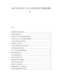 2025年中國100寸DLP大屏幕顯示單元數(shù)據(jù)監(jiān)測報告