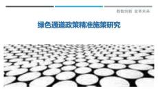 綠色通道政策精準(zhǔn)施策研究-洞察與解讀