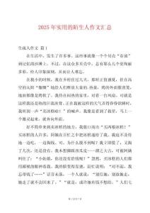 2025年實(shí)用的陌生人作文匯總