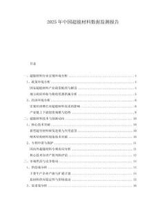 2025年中國超能材料數(shù)據(jù)監(jiān)測報告