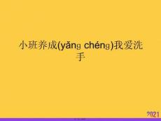 小班養(yǎng)成我愛洗手實用全套PPT