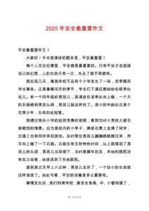 2025年安全最重要作文
