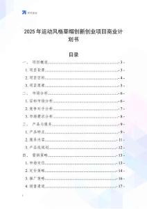 2025年運(yùn)動(dòng)風(fēng)格草帽創(chuàng)新創(chuàng)業(yè)項(xiàng)目商業(yè)計(jì)劃書