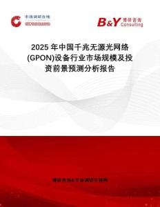 2025年中國千兆無源光網絡(GPON)設備行業市場規模及投資前景預測分析報告