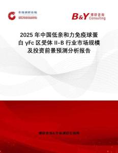 2025年中國低親和力免疫球蛋白γFc區(qū)受體II-B行業(yè)市場規(guī)模及投資前景預測分析報告