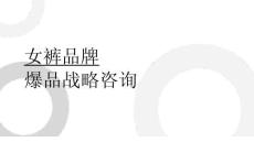 女褲品牌爆品戰略咨詢