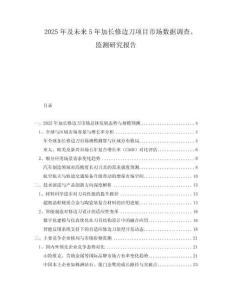 2025年及未來(lái)5年加長(zhǎng)修邊刀項(xiàng)目市場(chǎng)數(shù)據(jù)調(diào)查、監(jiān)測(cè)研究報(bào)告