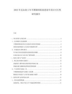 2025年及未來5年不銹鋼周轉(zhuǎn)盤消毒車項目可行性研究報告