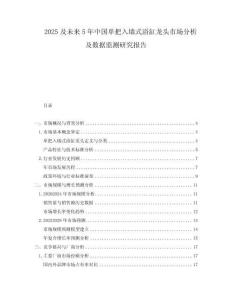 2025及未來5年中國單把入墻式浴缸龍頭市場分析及數(shù)據(jù)監(jiān)測研究報告