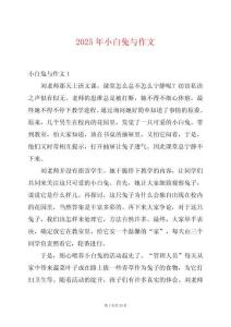 2025年小白兔與作文