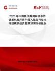 2025年中國提供數據網絡中的計算機程序用戶接入服務行業市場規模及投資前景預測分析報告