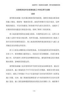 無損檢測技術(shù)在樁基礎(chǔ)施工中的應(yīng)用與發(fā)展