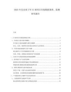 2025年及未來5年UU球項(xiàng)目市場數(shù)據(jù)調(diào)查、監(jiān)測(cè)研究報(bào)告