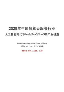 2025年中國智算云服務(wù)行業(yè)：人工智能時代下IaaS、PaaS、SaaS的產(chǎn)業(yè)機(jī)遇