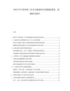 2025年中國單聯(lián)三位多功能插座市場數(shù)據(jù)調(diào)查、監(jiān)測研究報告