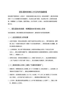 團(tuán)隊(duì)裂變的核心方法與實(shí)施路徑