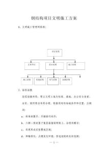 鋼結構項目文明施工方案