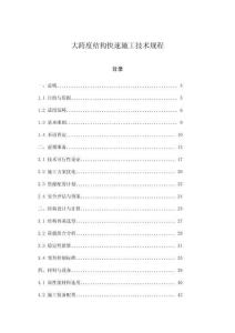 大跨度結(jié)構(gòu)快速施工技術(shù)規(guī)程