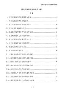 項目工程進度動態(tài)監(jiān)控方案