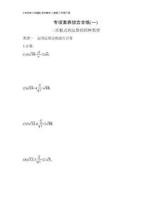 01-專項素養(yǎng)綜合全練(一)