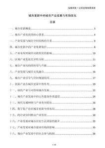 城市更新中的城市產(chǎn)業(yè)發(fā)展與布局優(yōu)化