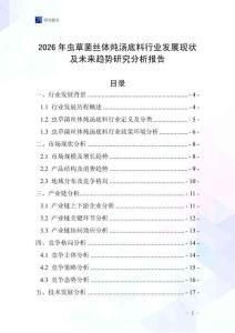 2026年蟲草菌絲體燉湯底料行業(yè)發(fā)展現狀及未來趨勢研究分析報告_20250613_093910