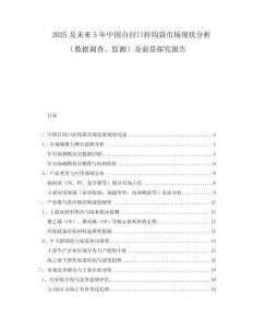 2025及未來5年中國自封口掛鉤袋市場現(xiàn)狀分析（數(shù)據(jù)調(diào)查、監(jiān)測）及前景探究報告