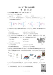 2025年寧夏中考物理試卷真題精校打印版 (2)
