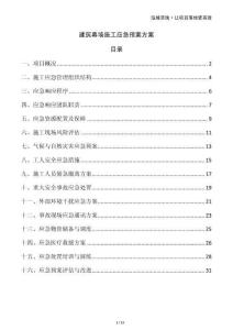 建筑幕墻施工應急預案方案