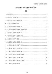 園林古建筑項(xiàng)目進(jìn)度管理實(shí)施方案