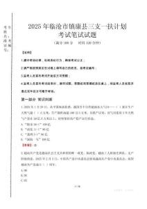 臨滄市鎮康縣三支一扶考試真題2025